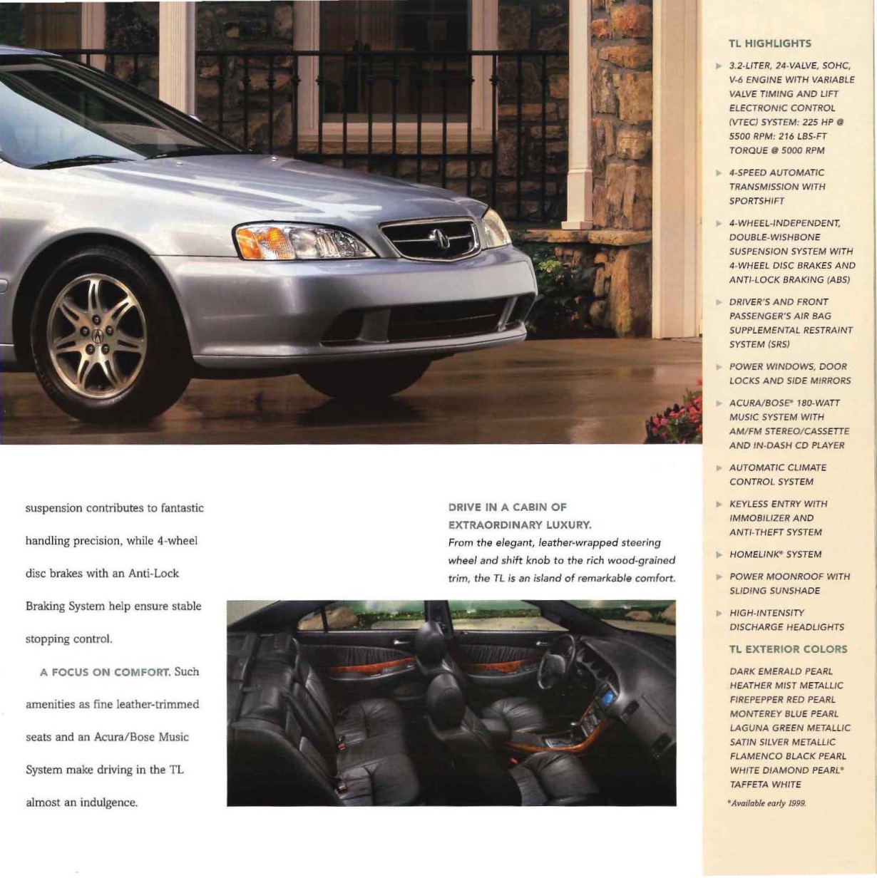 1999 Acura Brochure Page 13